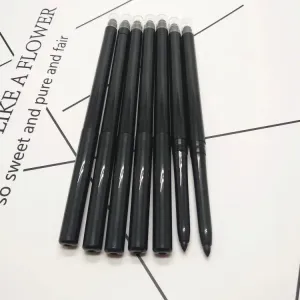 الطبيعي الأسود كحل للماء قلم تويست معدني للإعلان هلام كحل مع فرشاة- Natural Black Waterproof Eyeliner Pen Metallic Twist Advertising Gel Eyeliner with Brush