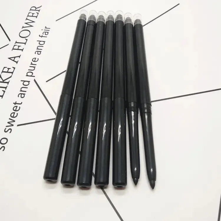 الطبيعي الأسود كحل للماء قلم تويست معدني للإعلان هلام كحل مع فرشاة- Natural Black Waterproof Eyeliner Pen Metallic Twist Advertising Gel Eyeliner with Brush