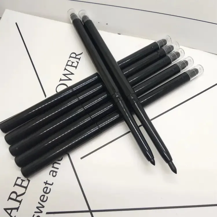 الطبيعي الأسود كحل للماء قلم تويست معدني للإعلان هلام كحل مع فرشاة- Natural Black Waterproof Eyeliner Pen Metallic Twist Advertising Gel Eyeliner with Brush