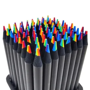 12 Piece Kawaii Rainbow Pencil Set 7 Colour Gradient Crayons