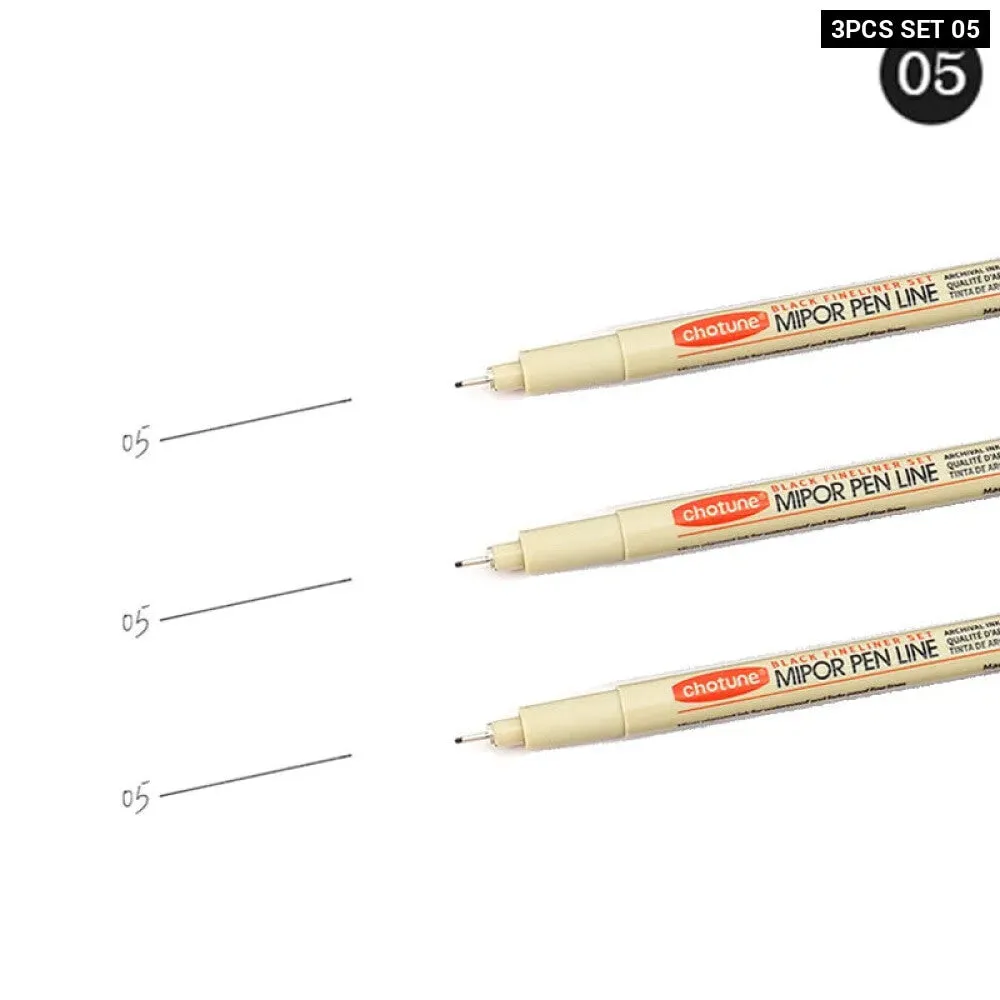 12 Piece Micron Ink Marker Set for Manga Sketching and Drawing