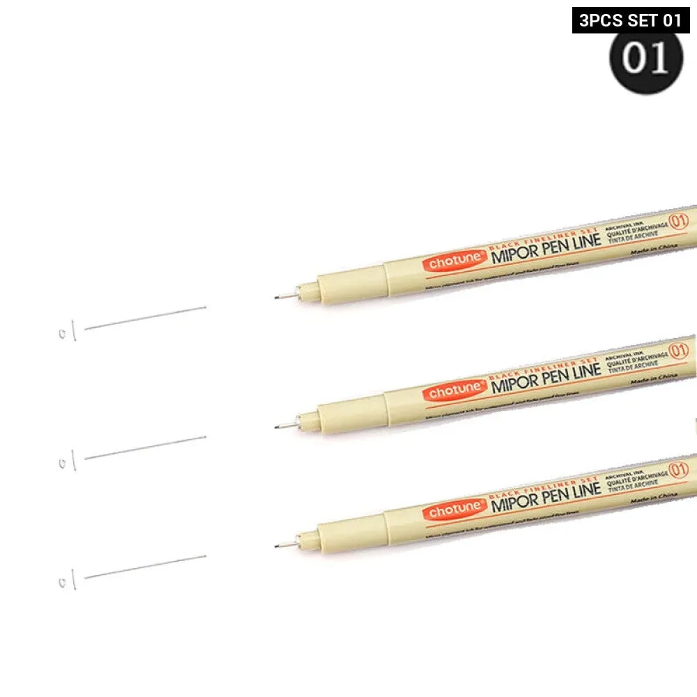 12 Piece Micron Ink Marker Set for Manga Sketching and Drawing