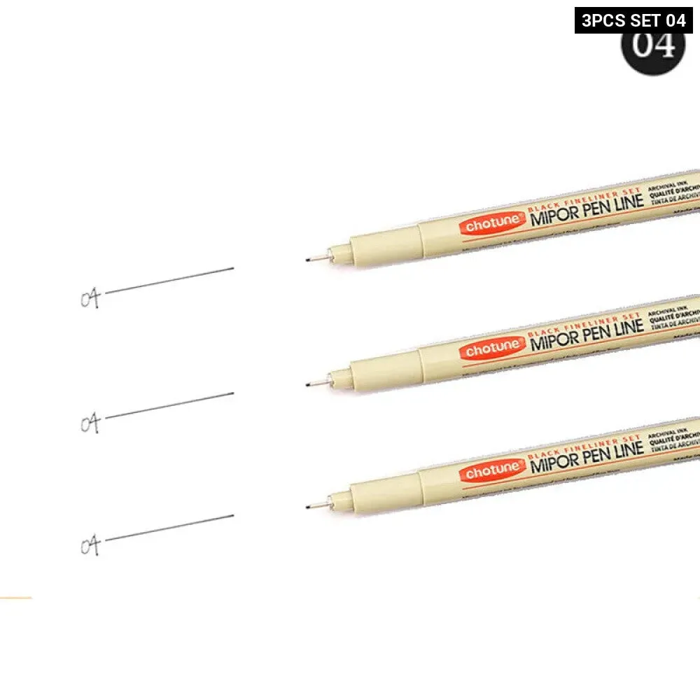 12 Piece Micron Ink Marker Set for Manga Sketching and Drawing