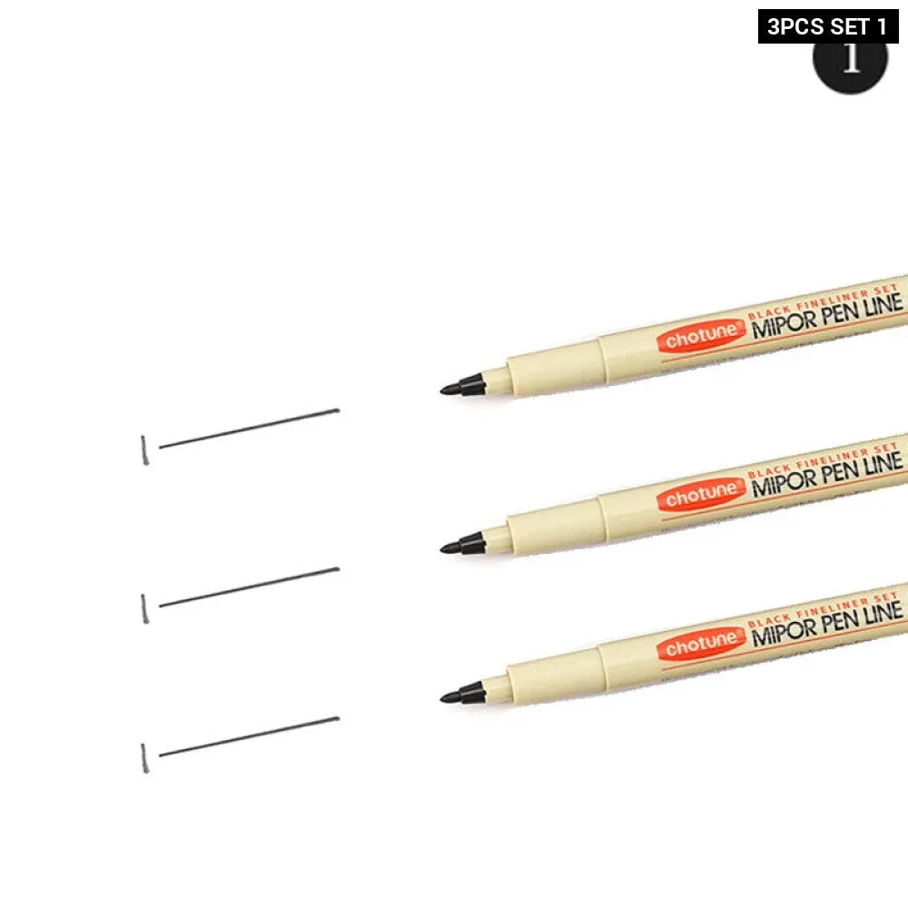 12 Piece Micron Ink Marker Set for Manga Sketching and Drawing