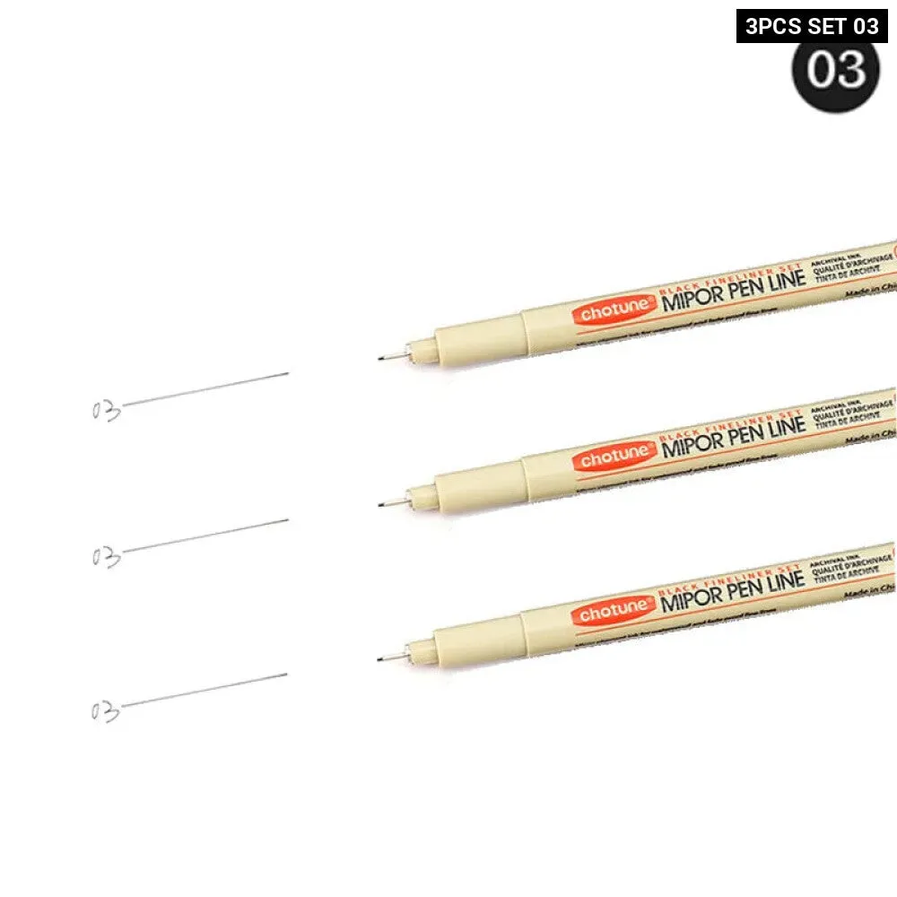 12 Piece Micron Ink Marker Set for Manga Sketching and Drawing
