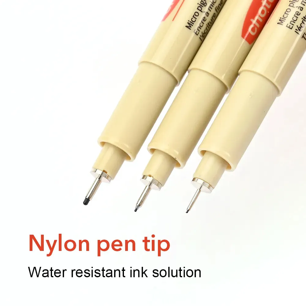 12 Piece Micron Ink Marker Set for Manga Sketching and Drawing