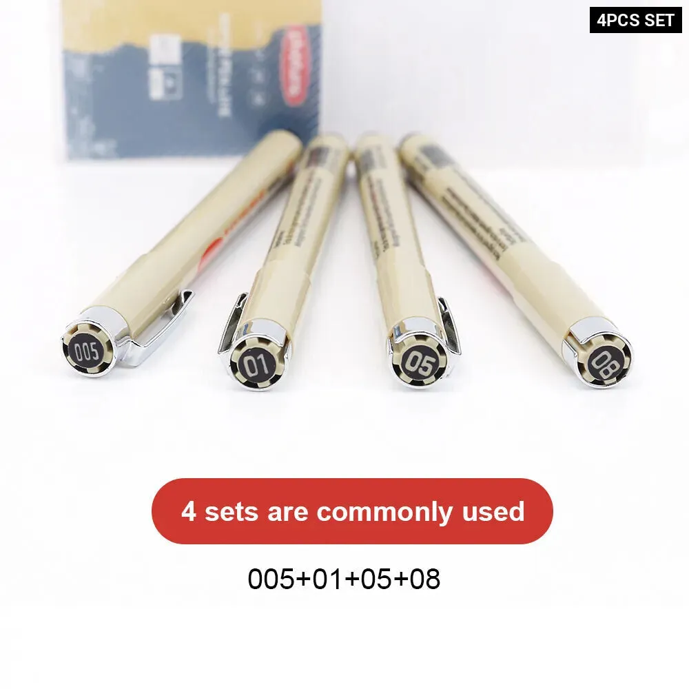 12 Piece Micron Ink Marker Set for Manga Sketching and Drawing
