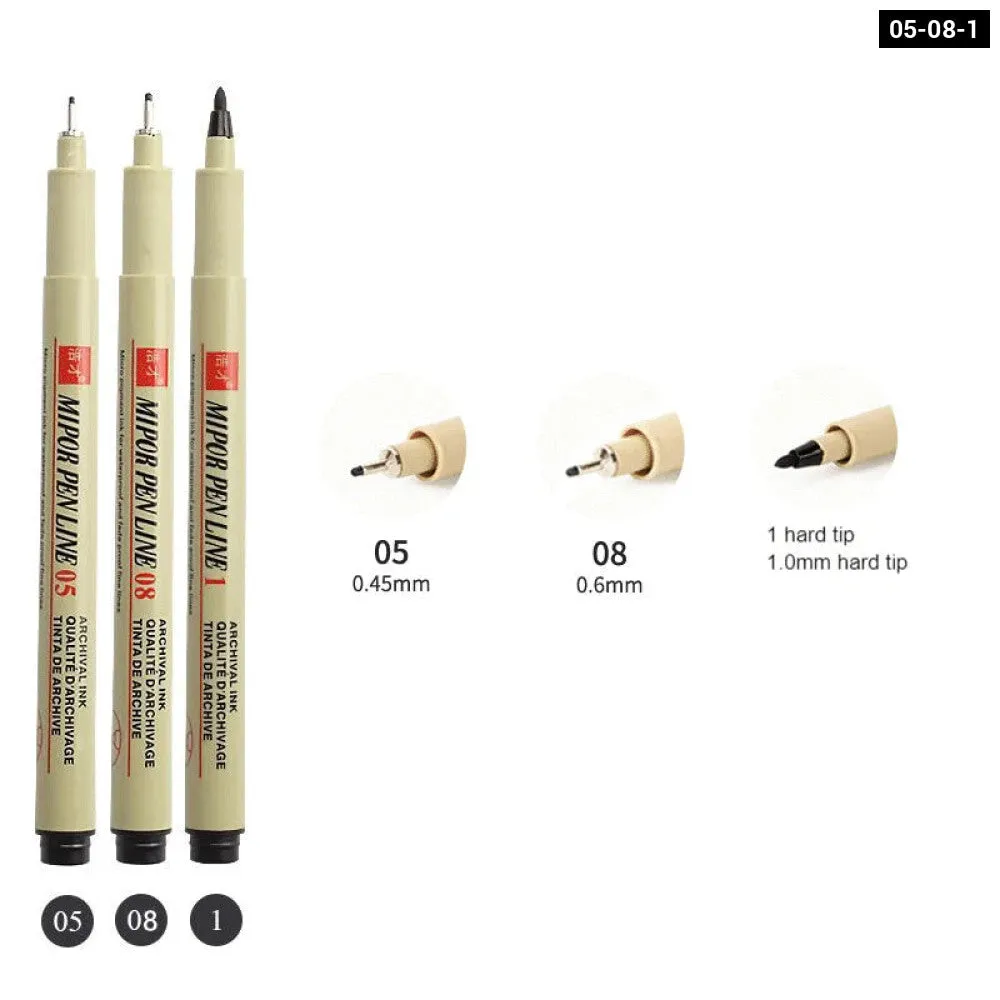 12 Piece Micron Ink Marker Set for Manga Sketching and Drawing