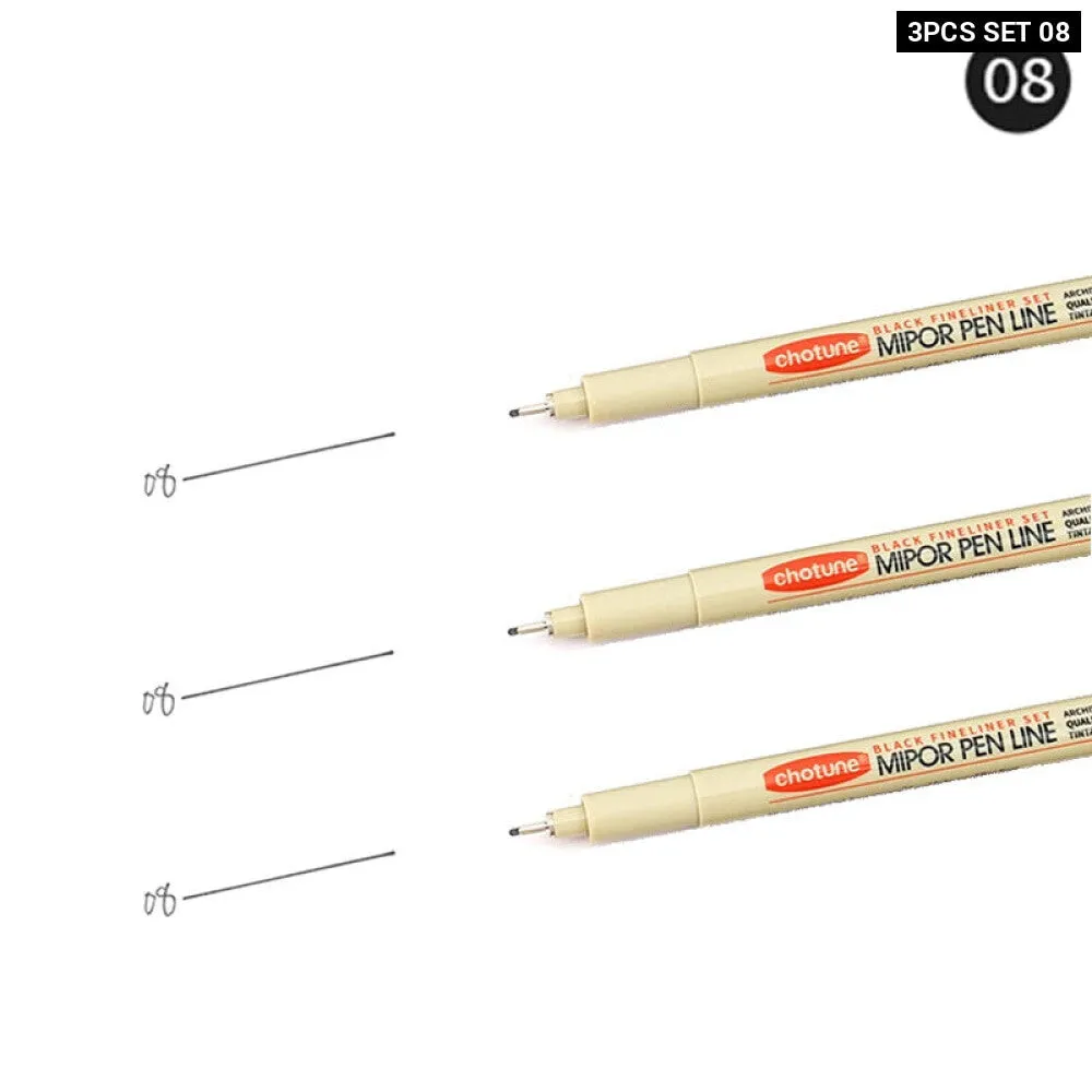 12 Piece Micron Ink Marker Set for Manga Sketching and Drawing