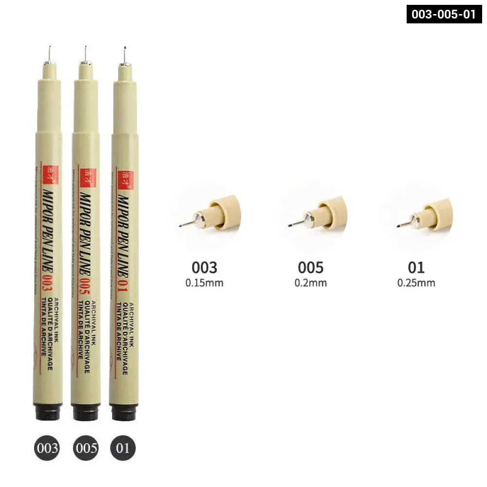 12 Piece Micron Ink Marker Set for Manga Sketching and Drawing