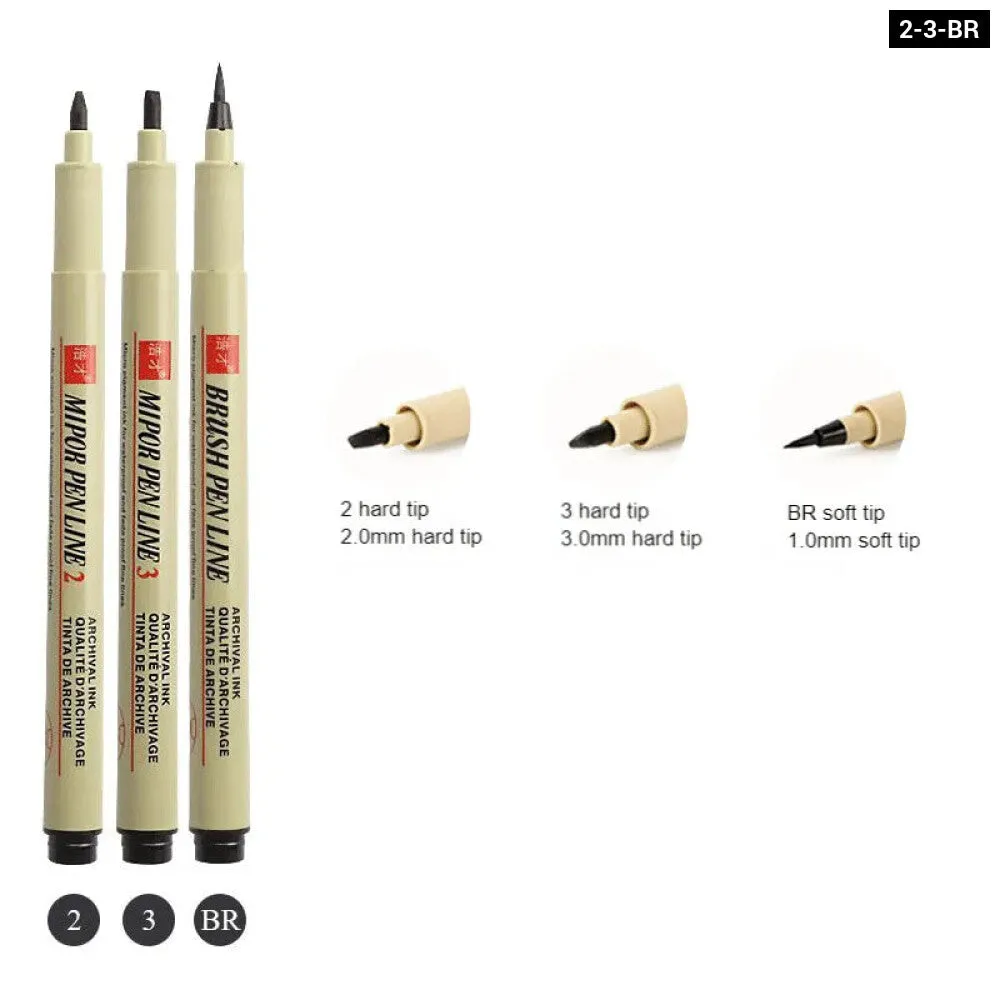 12 Piece Micron Ink Marker Set for Manga Sketching and Drawing