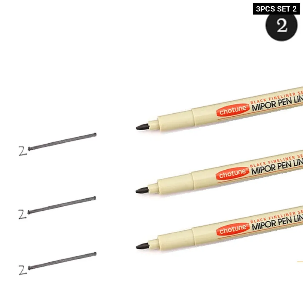 12 Piece Micron Ink Marker Set for Manga Sketching and Drawing