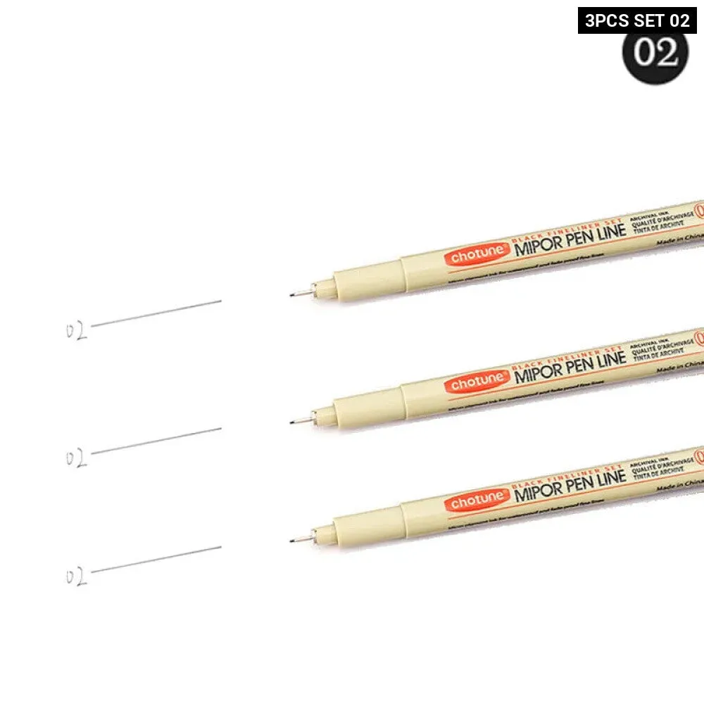 12 Piece Micron Ink Marker Set for Manga Sketching and Drawing