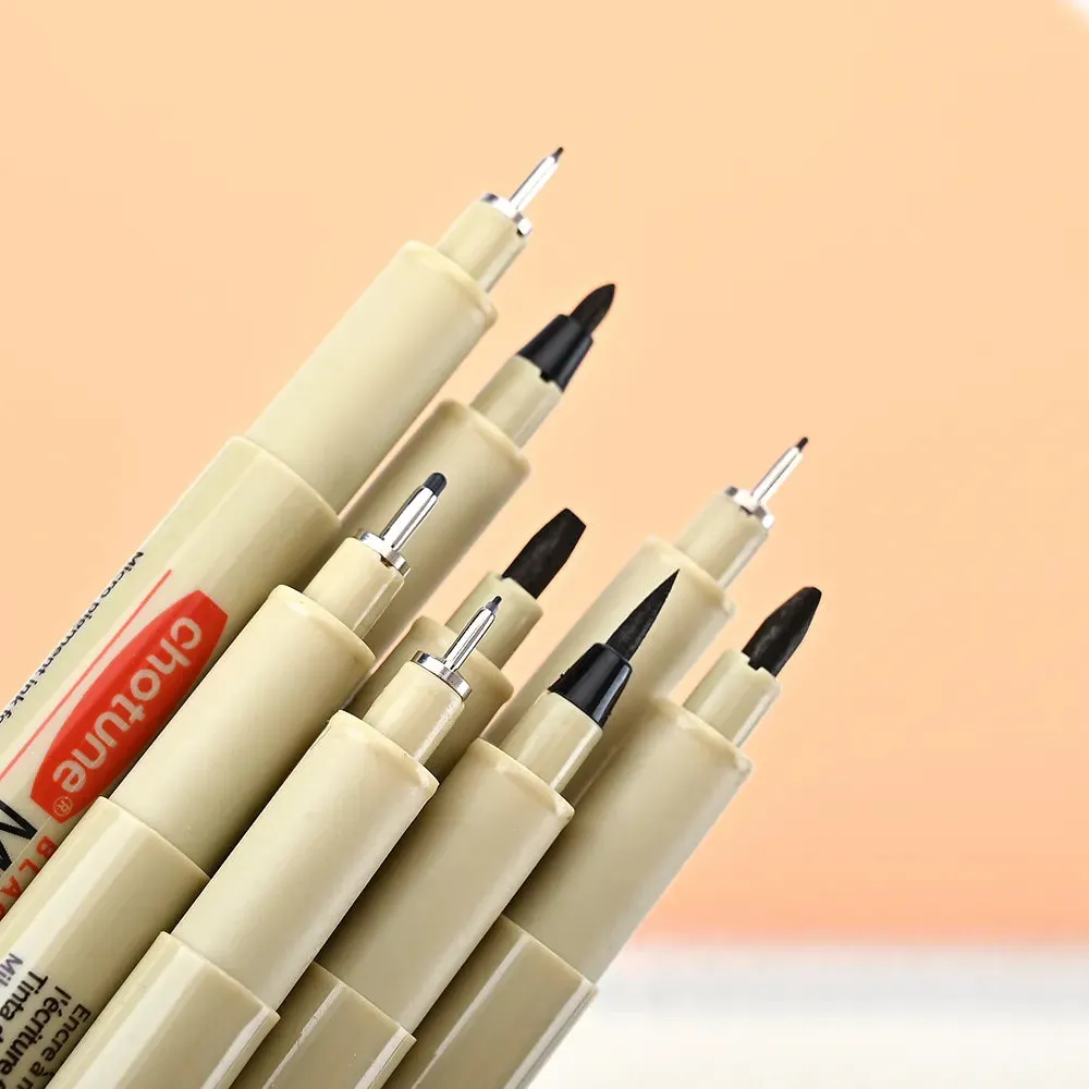 12 Piece Micron Ink Marker Set for Manga Sketching and Drawing