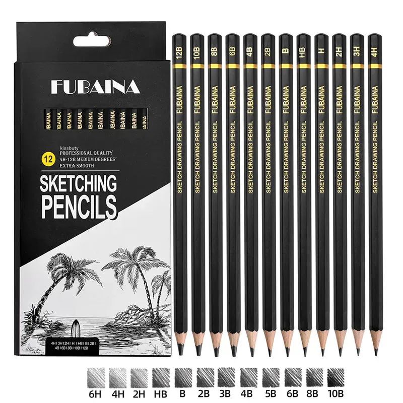 12 Piece Professional Sketching Pencil Set
