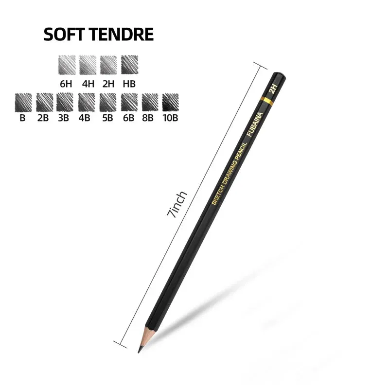 12 Piece Professional Sketching Pencil Set