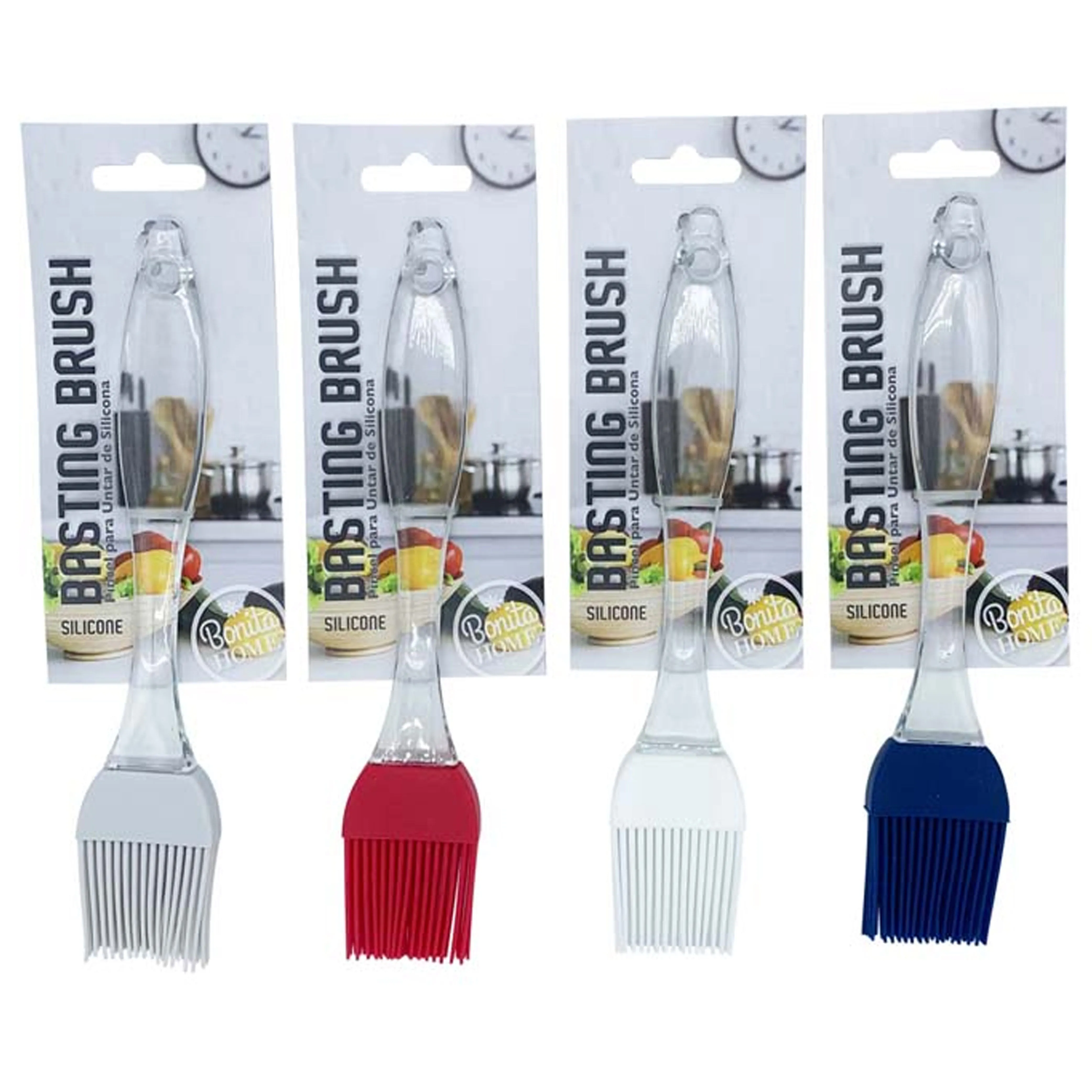 4 Pc Baking BBQ Basting Brush Bakeware Pastry Bread Oil Cream Cooking Silicone