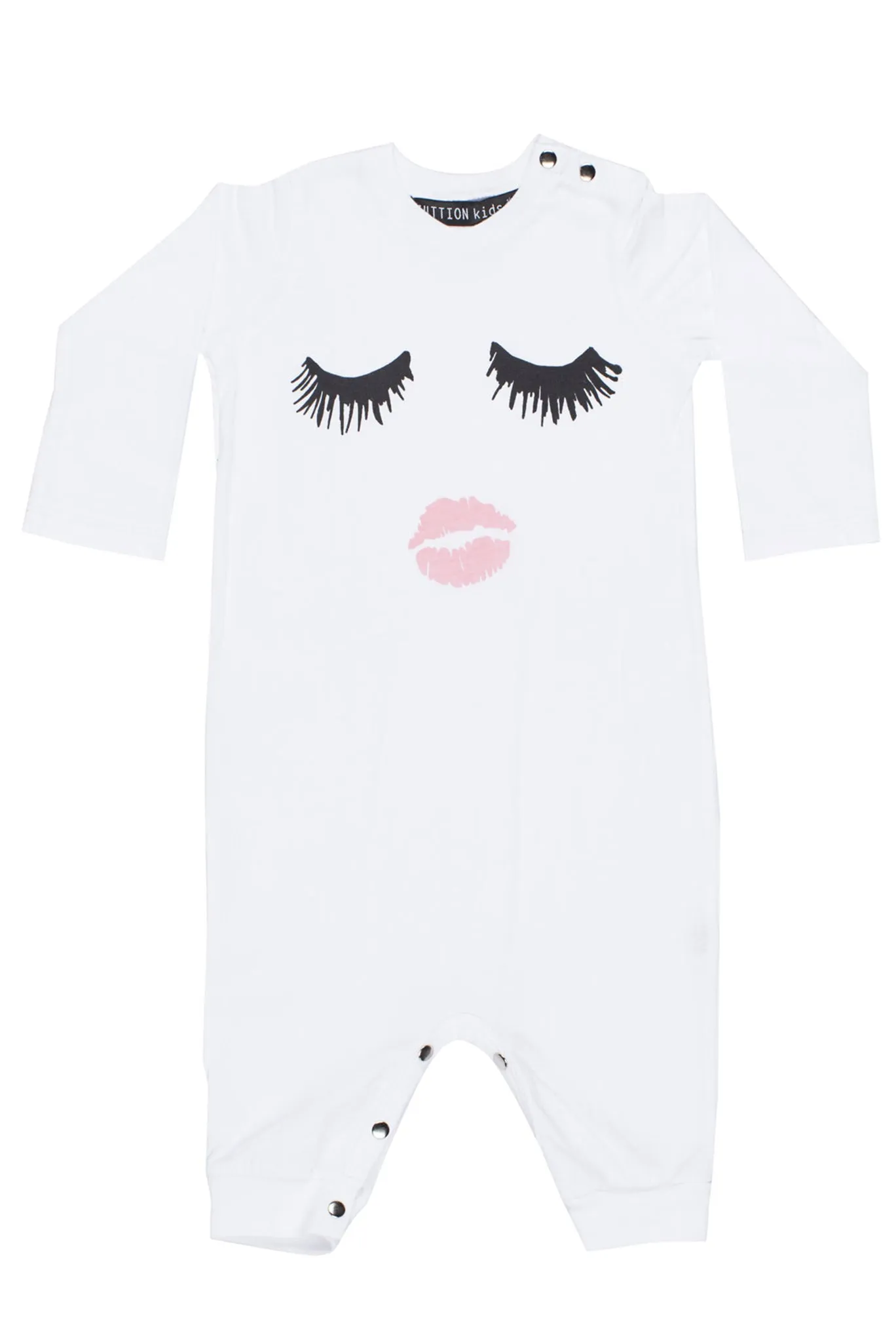 Eyelash Long Onesie White