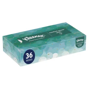 Kleenex Professional Facial Tissue, Bulk (21400), 2-Ply, White, Flat Boxed Format, Designed for Business (100 Tissues/Box, 36 Boxes, 3,600 Sheets/Case)