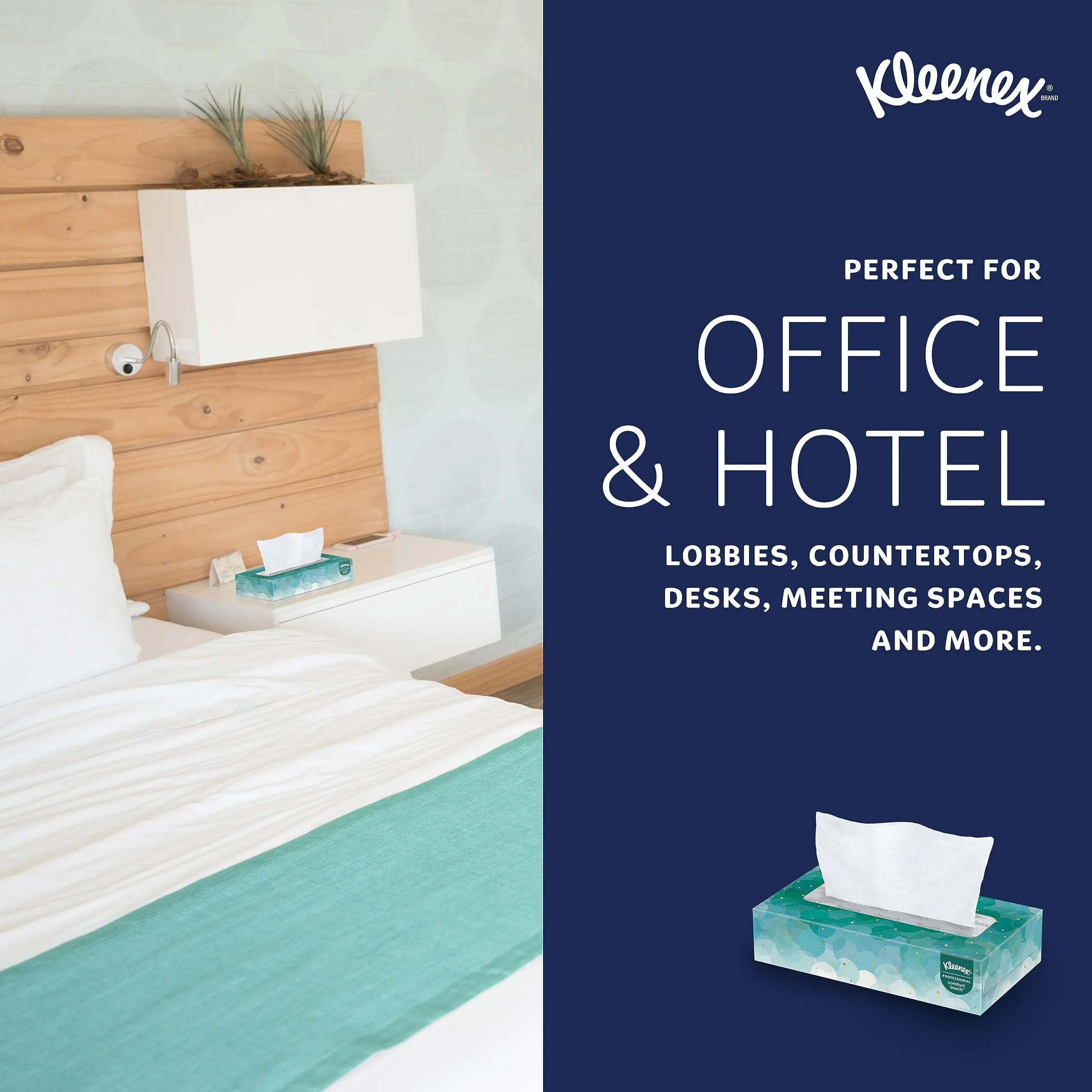Kleenex Professional Facial Tissue, Bulk (21400), 2-Ply, White, Flat Boxed Format, Designed for Business (100 Tissues/Box, 36 Boxes, 3,600 Sheets/Case)
