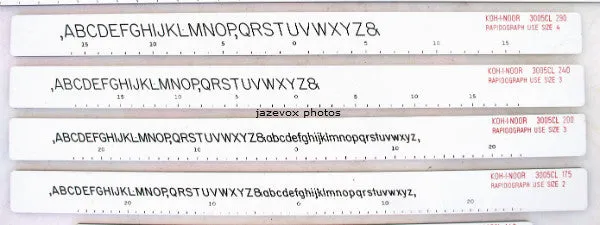 KOH-I-NOOR 3000 RAPIDOGRAPH SCRIBER Engineering Drafting Drawing Lettering Guide