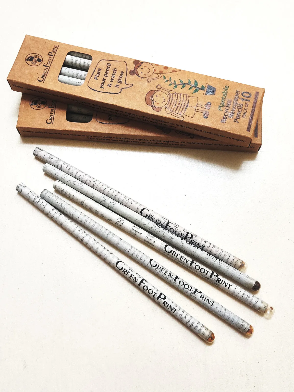 Plantable Recycled News Paper Seed Pencils Set Of 20