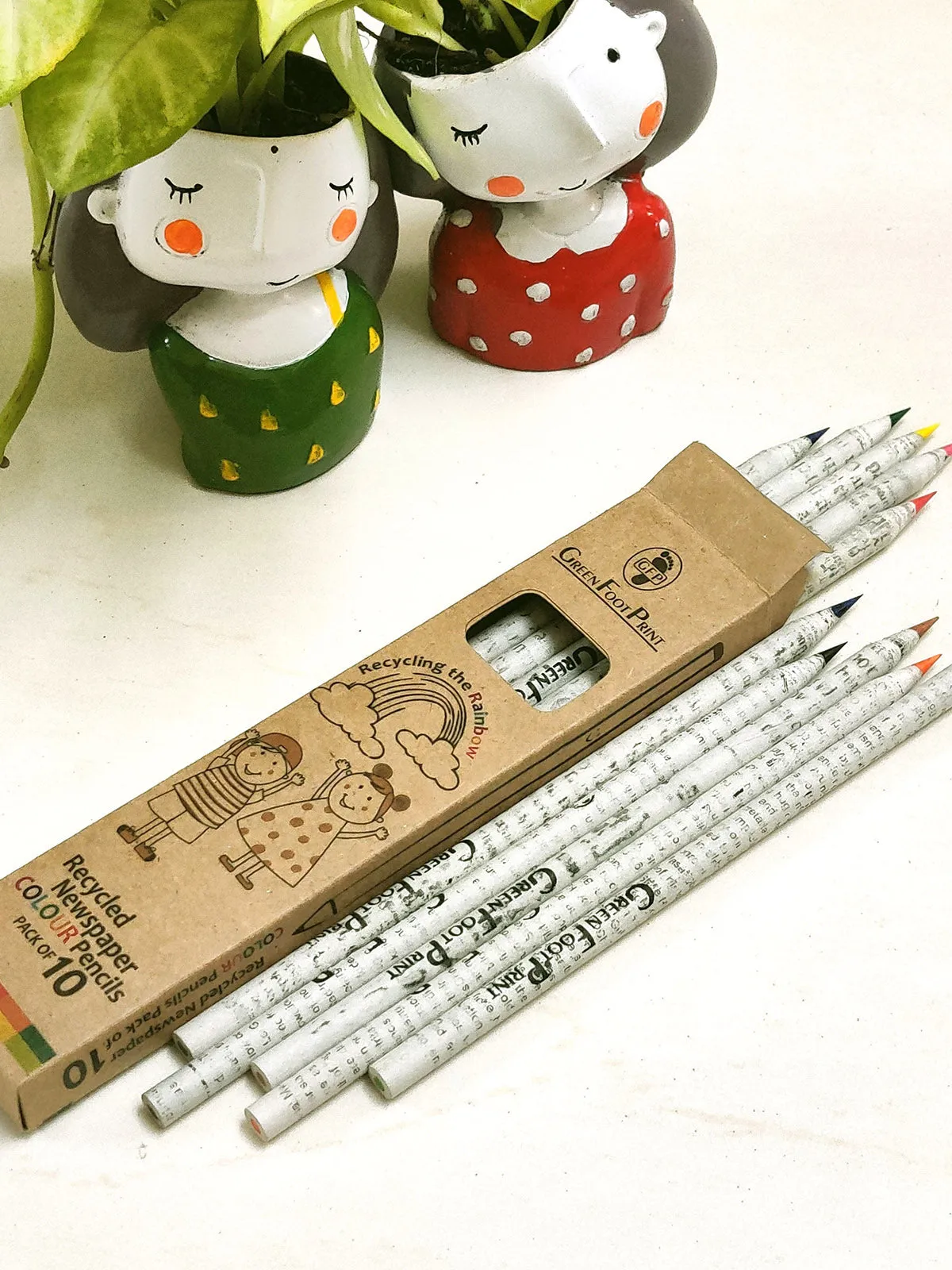 Recycled Newspaper Color Pencils-Pack Of 20