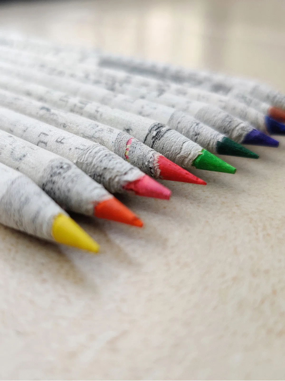 Recycled Newspaper Color Pencils-Pack Of 20