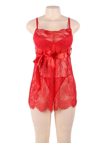 Sexy Red Eyelash Babydoll