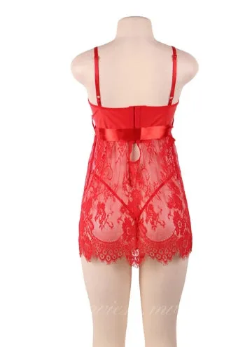 Sexy Red Eyelash Babydoll