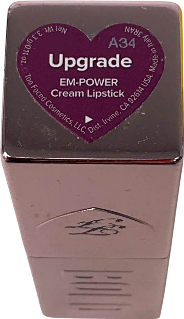 Too Faced Lady Bold Em-power Pigment Lipstick Upgrade 3.3
