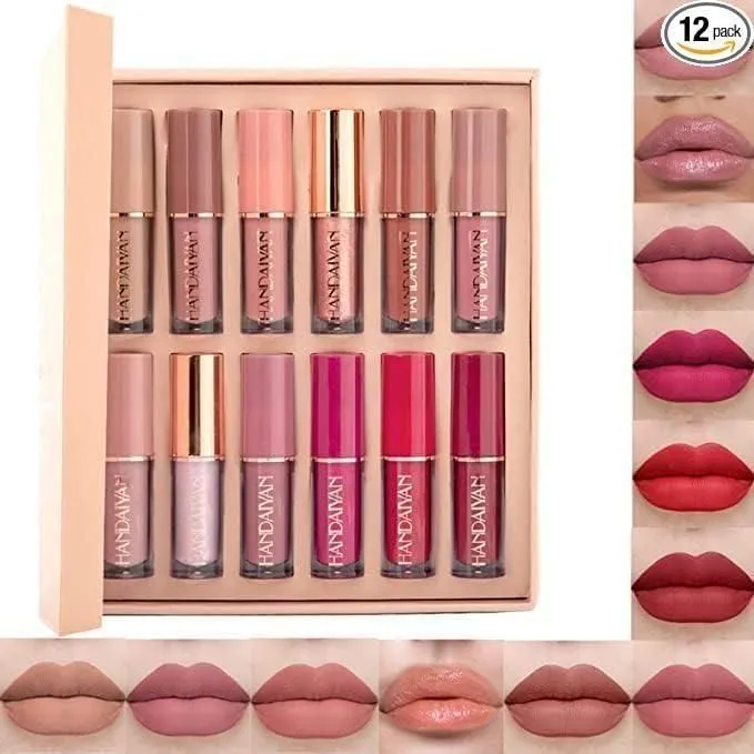 Velvet Matte Liquid Lipstick Set 12 Pcs